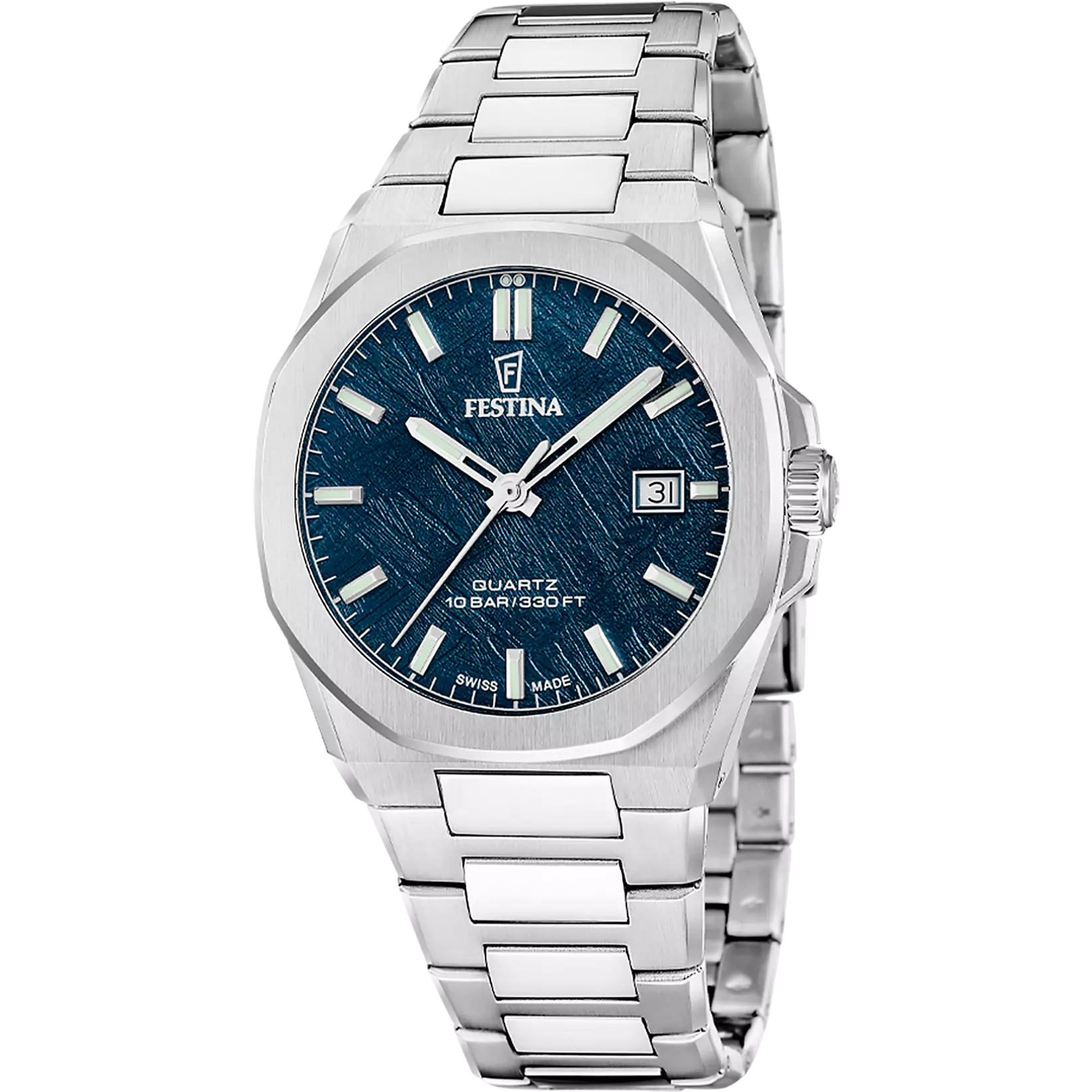 FESTINA SWISS MADE HERREN UHR CLASSIC STEEL F20100/4